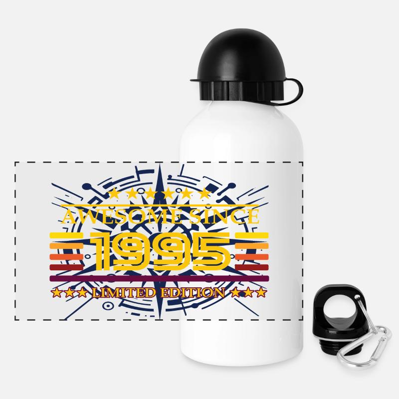 Awesome since 1995 Limited Edition - Panoramic Thermal Bottle with Lid 500 ml - white