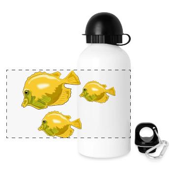 Pisces - Panoramic Thermal Bottle with Lid 500 ml - white - Front
