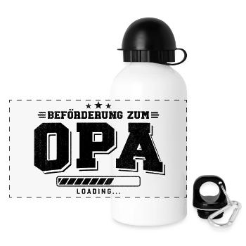 Beförderung zum Opa loading - Panorama Trinkflasche mit Deckel 500 ml - Weiß - Vorne