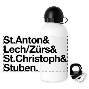 Ski Arlberg - Panoramic Thermal Bottle with Lid 500 ml - white - Front
