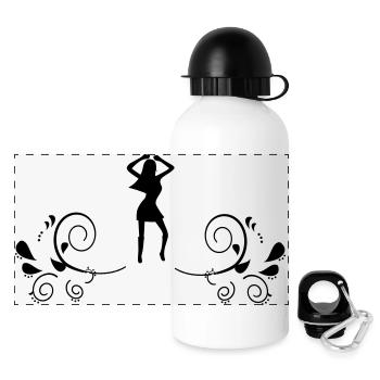 Danseuse aux fleurs - Gourde panoramique avec couvercle 500 ml - blanc - Devant