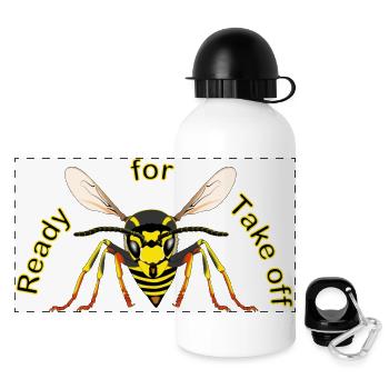 Wasp Ready for Take off - Panoramic Thermal Bottle with Lid 500 ml - white - Front