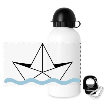 Paper Ship - Panoramic Thermal Bottle with Lid 500 ml - white - Front