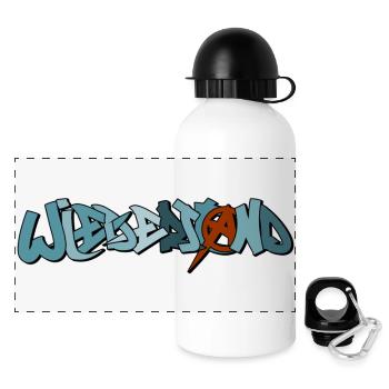 Punker Wiederstand Anarchy Anarchist - Panorama Trinkflasche mit Deckel 500 ml - Weiß - Vorne