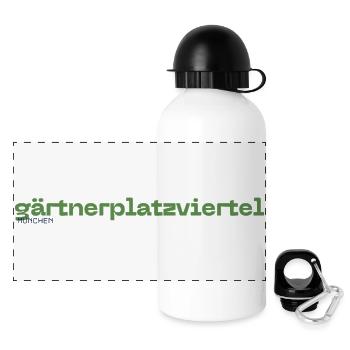Gärtnerplatzviertel Munich district - Panoramic Thermal Bottle with Lid 500 ml - white - Front