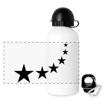 Sternschnuppe - Panorama Trinkflasche mit Deckel 500 ml - Weiß - Vorne
