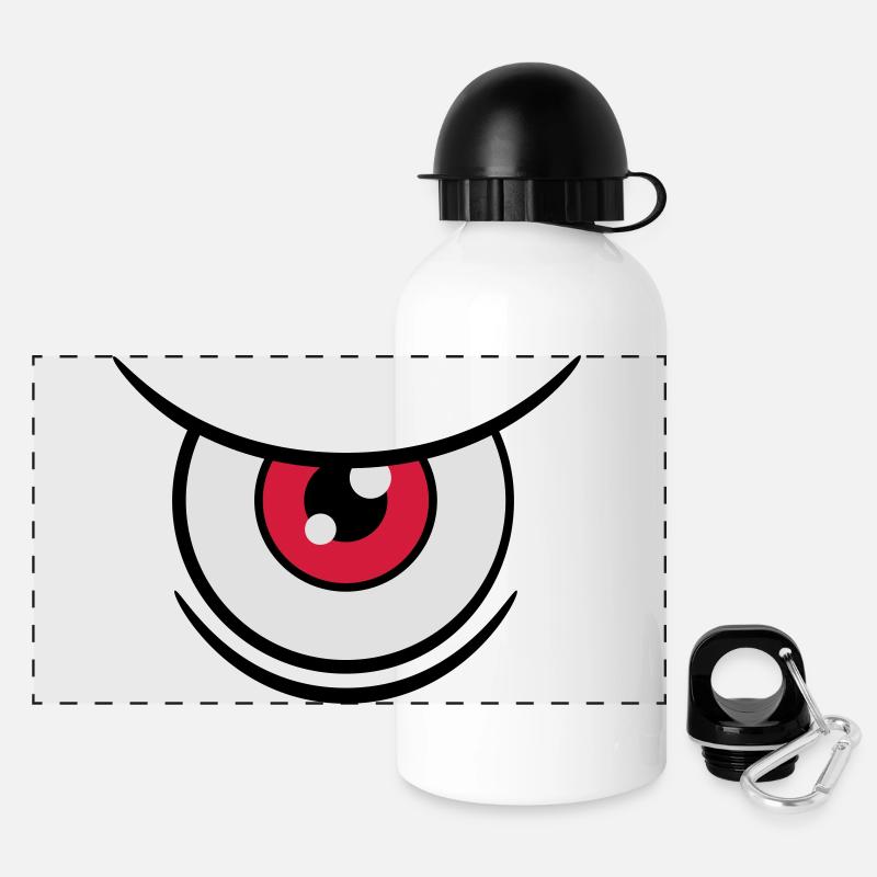 Big Eye - Gourde panoramique avec couvercle 500 ml - blanc