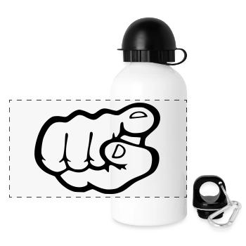 Finger Point - Panoramic Thermal Bottle with Lid 500 ml - white - Front