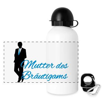 Mutter des Bräutigams - Panorama Trinkflasche mit Deckel 500 ml - Weiß - Vorne