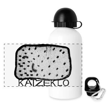 Katzeklo inspired by Helge Schneider - Panoramic Thermal Bottle with Lid 500 ml - white - Front