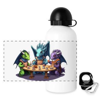 Dragon Dice Roleplay Group RPG Shirt - Panoramic Thermal Bottle with Lid 500 ml - white - Front