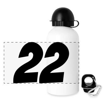 22 - Panorama Trinkflasche mit Deckel 500 ml - Weiß - Vorne