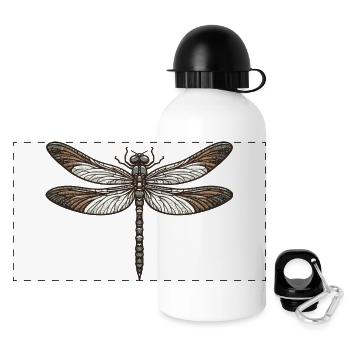 Libelle - Panorama Trinkflasche mit Deckel 500 ml - Weiß - Vorne