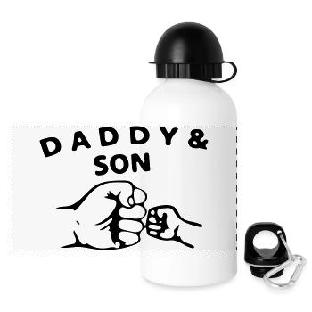le fils de papa - Gourde panoramique avec couvercle 500 ml - blanc - Devant