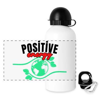 positive - Panoramic Thermal Bottle with Lid 500 ml - white - Front