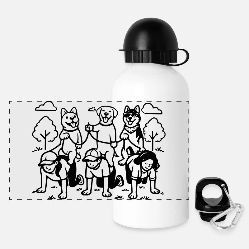 Dog Dog Edition dog rules - Panoramic Thermal Bottle with Lid 500 ml - white