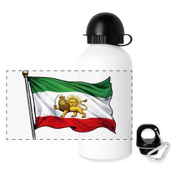  Persien Flagge - Panorama Trinkflasche mit Deckel 500 ml - Weiß - Vorne