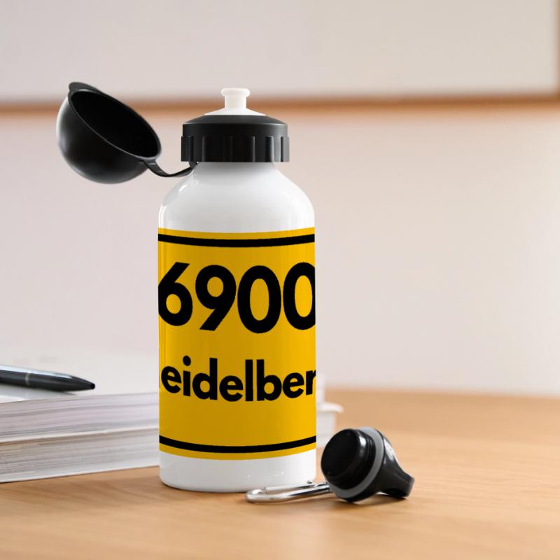 OLD POSTCODE POSTCODE RETRO 6900 HEIDELBERG Panoramic Thermal Bottle with Lid 500 ml