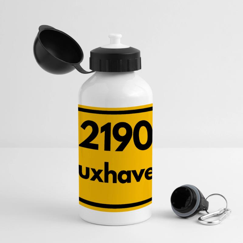OLD POSTCODE POSTCODE RETRO 2190 CUXHAVEN NORDSEE Panoramic Thermal Bottle with Lid 500 ml