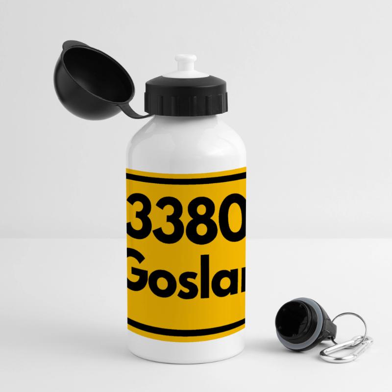 OLD POSTCODE ZIP CODE RETRO 3380 GOSLAR KAISERPFAL Panoramic Thermal Bottle with Lid 500 ml