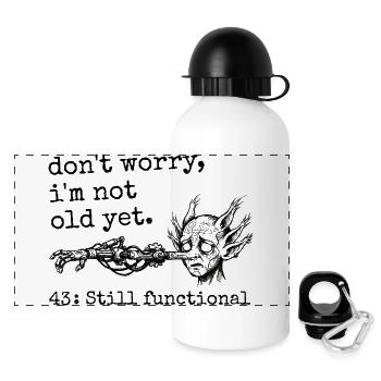 43rd Anniversary - 43rd Anniversary Humor Gift - Panoramic Thermal Bottle with Lid 500 ml - white - Front