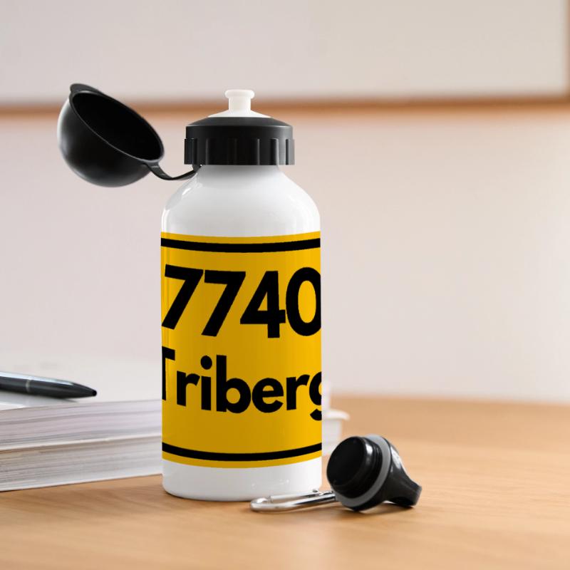 OLD POSTCODE ZIP CODE RETRO 7740 TRIBERG HEIMAT Panoramic Thermal Bottle with Lid 500 ml