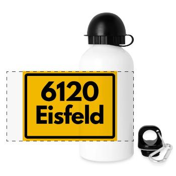 Old Zip Code 6120 Eisfeld | GDR - Panoramic Thermal Bottle with Lid 500 ml - white - Front