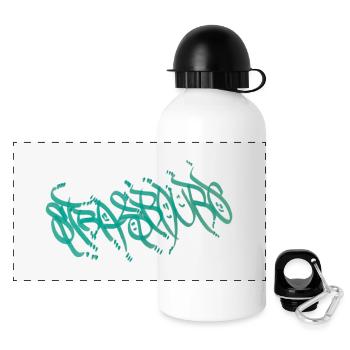 Strasbourg Graffiti Souvenir - Panoramic Thermal Bottle with Lid 500 ml - white - Front