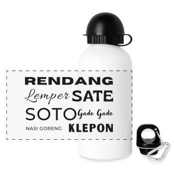 INDONET Indo Food - Panoramic Thermal Bottle with Lid 500 ml - white - Front