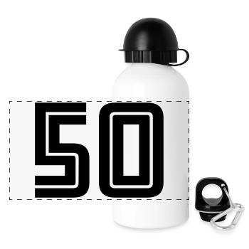 50 - Panoramic Thermal Bottle with Lid 500 ml - white - Front
