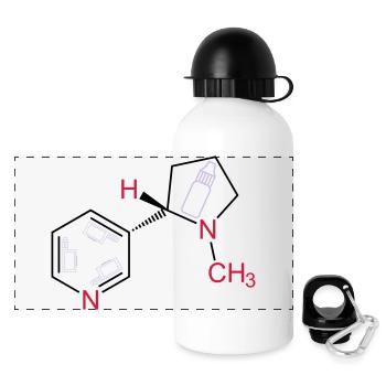 Vaping Nikotin-Nicotine - Panorama Trinkflasche mit Deckel 500 ml - Weiß - Vorne