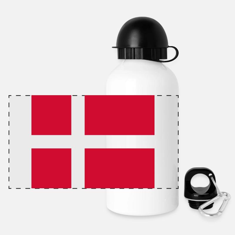 Danemark - Gourde panoramique avec couvercle 500 ml - blanc