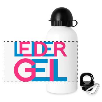 leider geil - Panorama Trinkflasche mit Deckel 500 ml - Weiß - Vorne