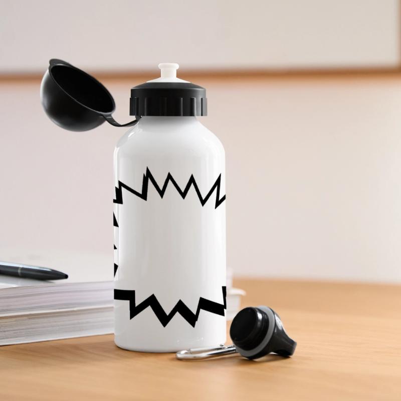 comic blase - comic bubble Panorama Trinkflasche mit Deckel 500 ml