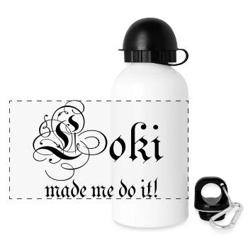 Wikinger Loki - Panorama Trinkflasche mit Deckel 500 ml - Weiß - Vorne