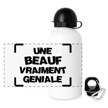 Beauf / Humour / Drôle / Marrant / Beau Frère - Gourde panoramique avec couvercle 500 ml - blanc - Devant