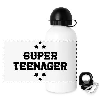 tiener / teen / teenager / kind - Panoramische thermosfles met dop 500 ml - wit - Voor