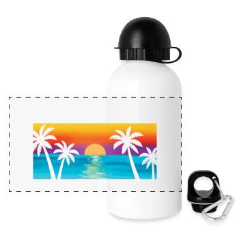 Retired 2023 Retirement Gift For Men & Women Funny - Panoramic Thermal Bottle with Lid 500 ml - white - Front