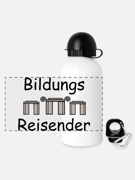 Educational traveller - Panoramic Thermal Bottle with Lid 500 ml - white