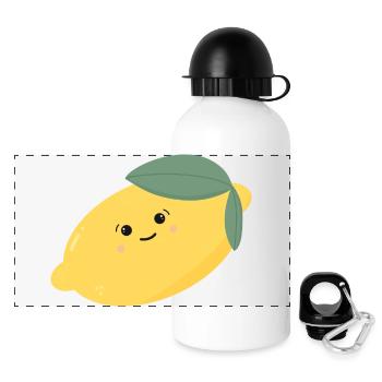 Sweet Lemon Kawaii - Panoramic Thermal Bottle with Lid 500 ml - white - Front