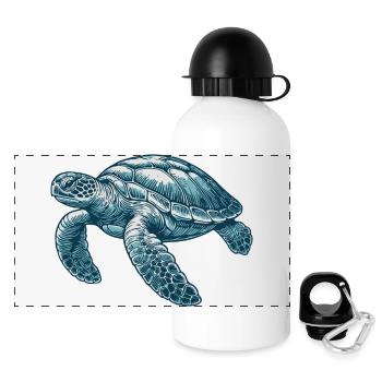 Sea turtle - Panoramic Thermal Bottle with Lid 500 ml - white - Front