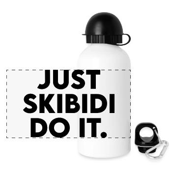 JUST SKIBIDI DO IT - Funny Pew Pew Design - Panoramic Thermal Bottle with Lid 500 ml - white - Front