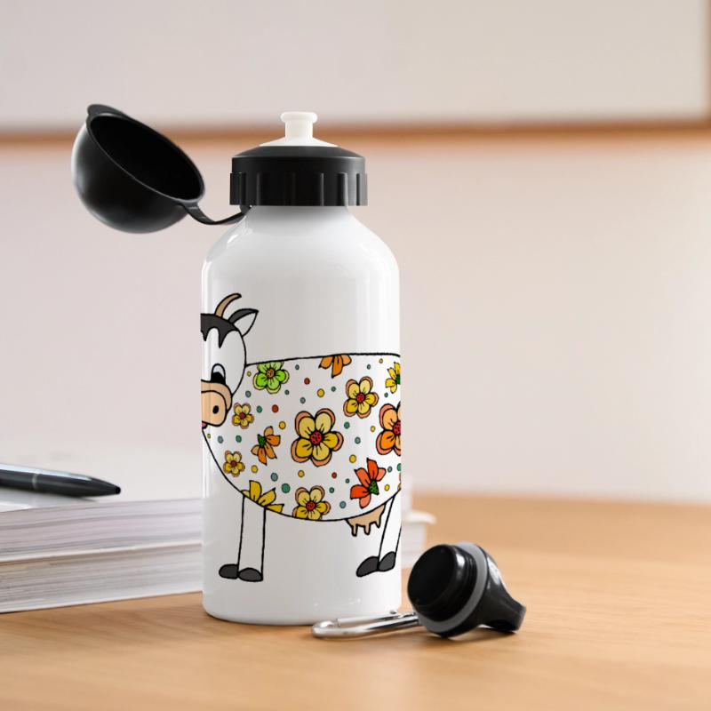 Cow Panoramic Thermal Bottle with Lid 500 ml