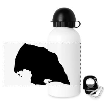 Fehmarn - Panorama Trinkflasche mit Deckel 500 ml - Weiß - Vorne