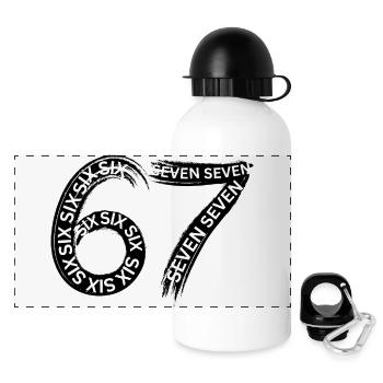 Six Seven Kids Meme 6 7 - Gourde panoramique avec couvercle 500 ml - blanc - Devant