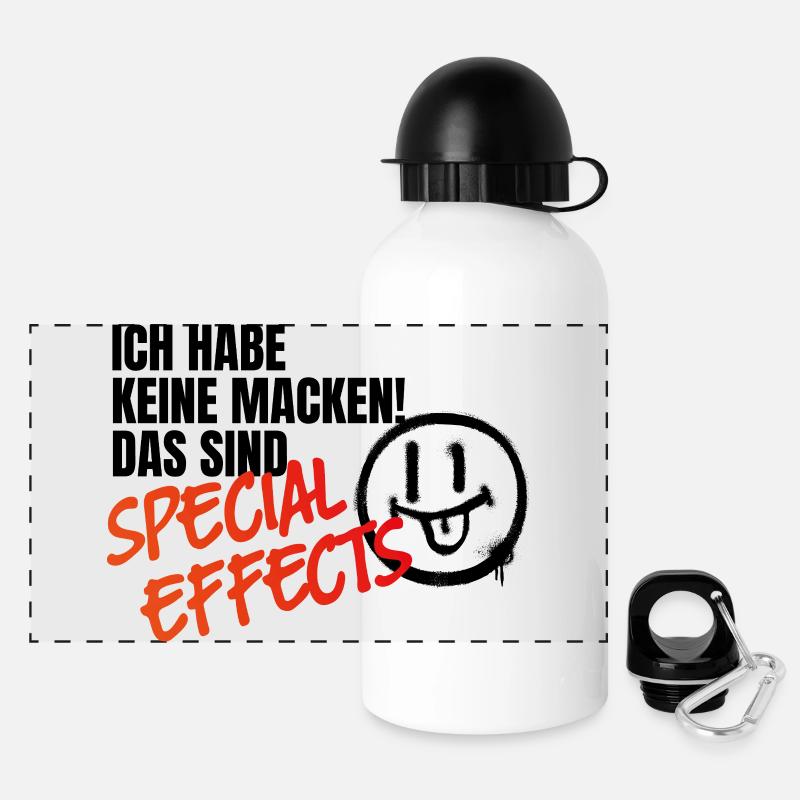 No quirks, but special effects - Panoramic Thermal Bottle with Lid 500 ml - white