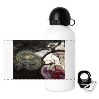 Evolutionary Clock - Panoramic Thermal Bottle with Lid 500 ml - white - Front