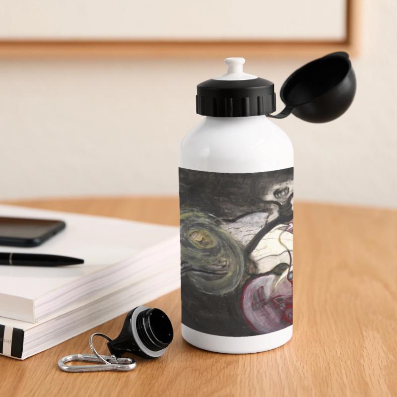 Evolutionary Clock Panorama Trinkflasche mit Deckel 500 ml