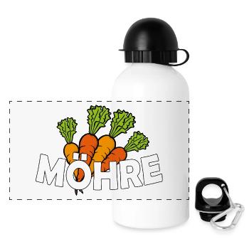 Carotte - Gourde panoramique avec couvercle 500 ml - blanc - Devant