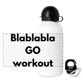BLABLABLA go workout - Panoramic Thermal Bottle with Lid 500 ml - white - Front